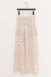 SWAYING 25 Spring/Summer Crochet Hollow Straight Pants SW-SW25SS3B14C1-BAI White